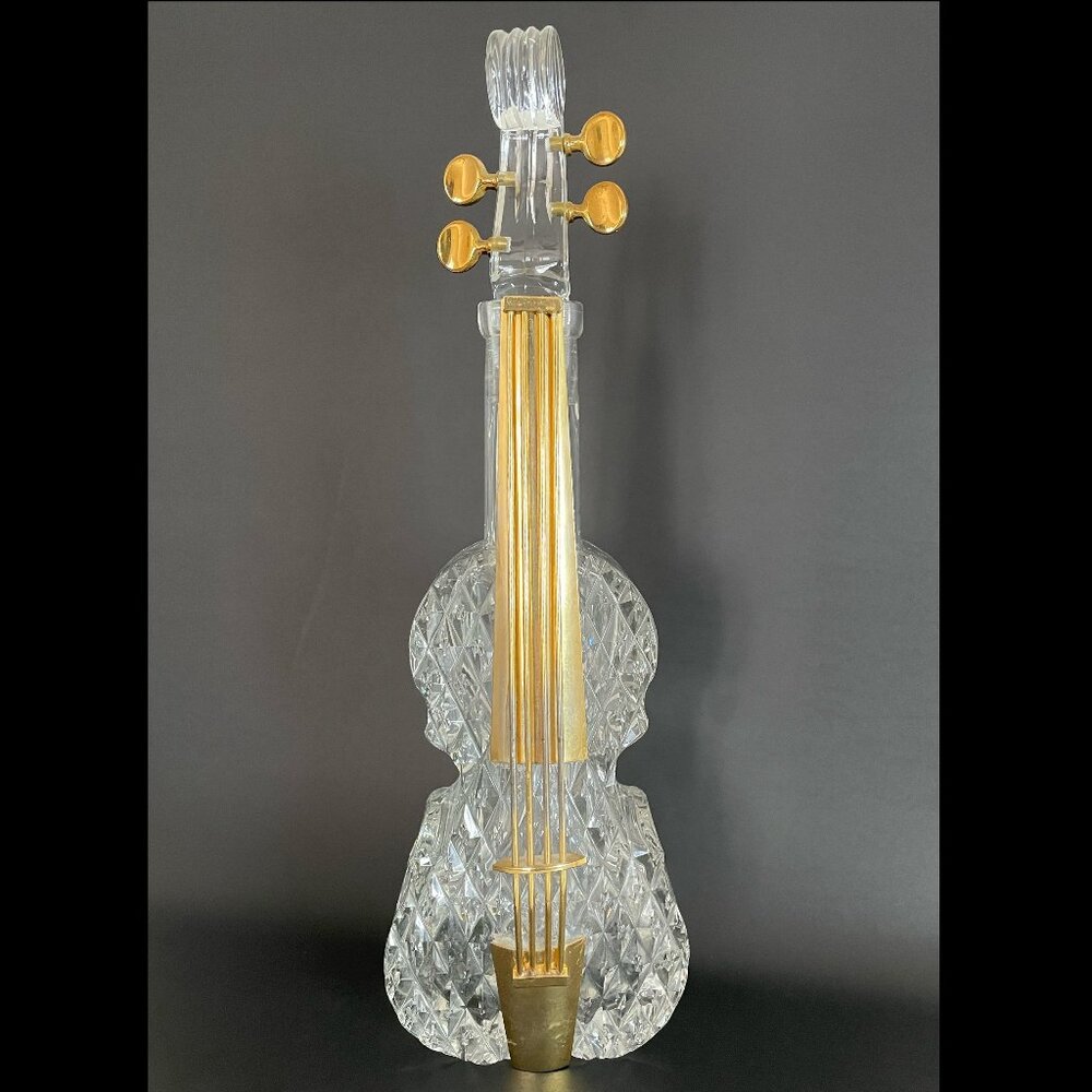 Rare Mid to Late 20th Century Glass Double Bass Decanter England